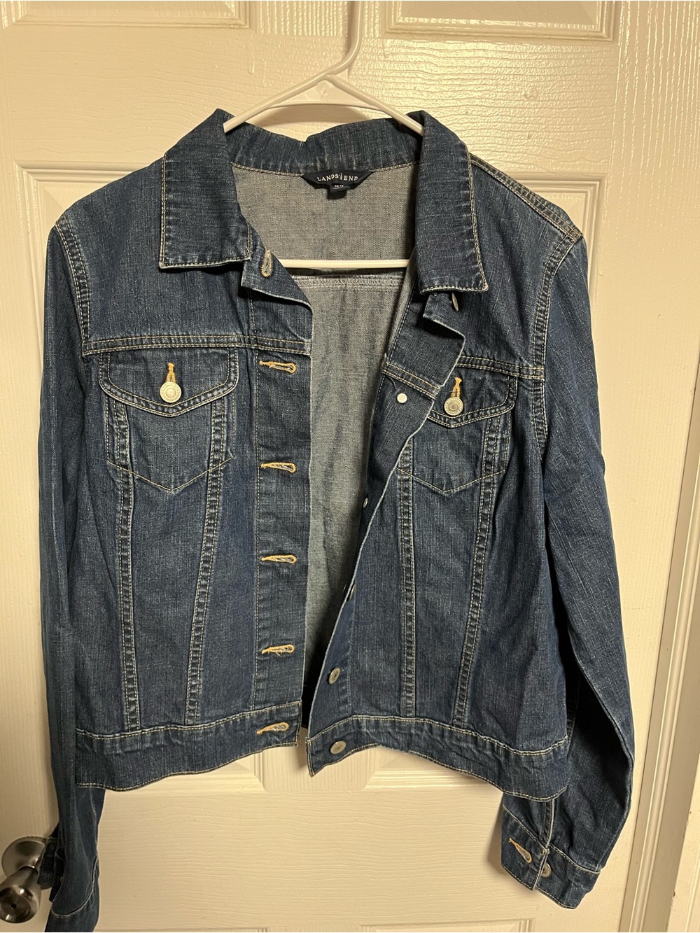 Land’s End Classic Blue Denim Jacket - Women's
